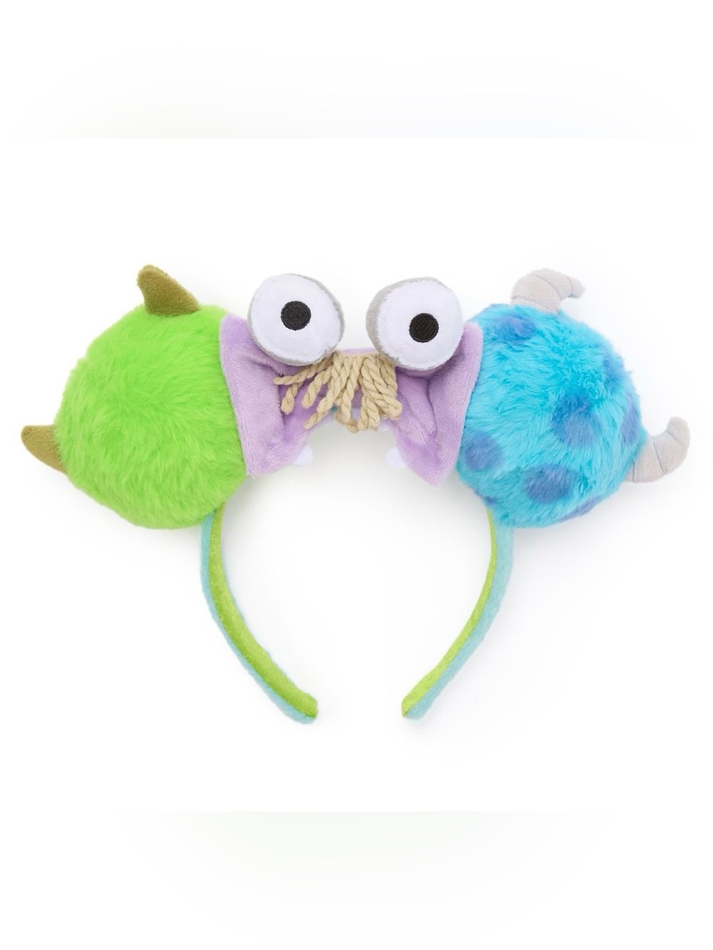 Disney Monsters Plush Ear Headband - Green, Blue & Purple